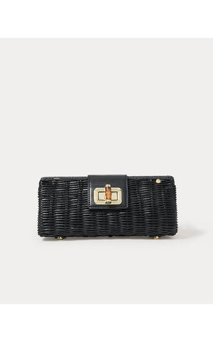 Leena Wicker Clutch - Noir