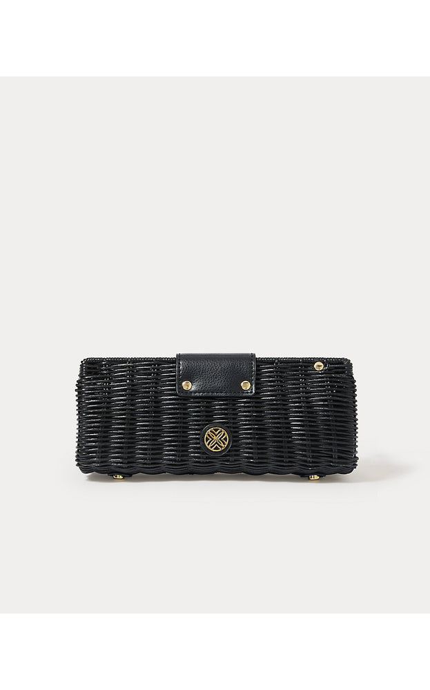 Leena Wicker Clutch - Noir