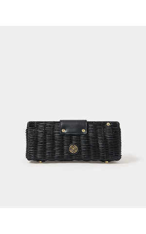 Leena Wicker Clutch - Noir