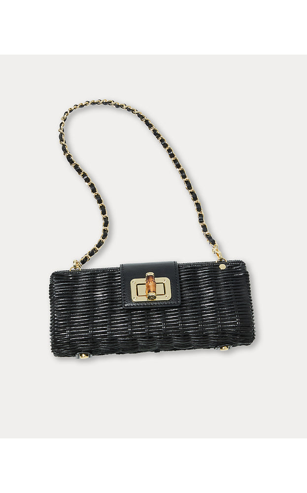 Leena Wicker Clutch - Noir