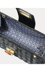 Leena Wicker Clutch - Noir