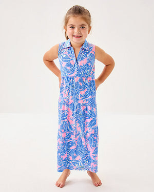 Girls Mini Riegan Maxi Dress Conch Shell Pink Up Scale