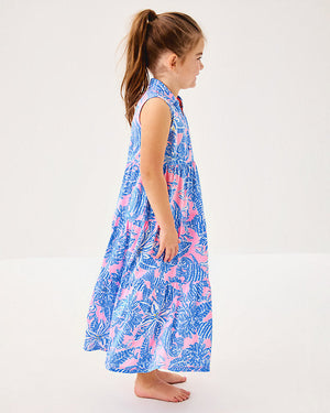 Girls Mini Riegan Maxi Dress Conch Shell Pink Up Scale