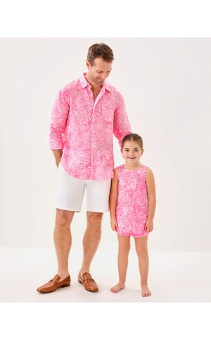 Girls Mini Romey Shift Set - Conch Shell Pink Penny's Playground