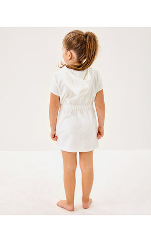Girls Chaplin Cover-Up - Resort White Beachcomber Shell Jacquard