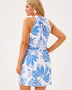 Montecito Skirted Romper - Resort White Jet Set Jungle