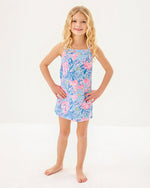 Girls Mini Kyleigh Dress - Multi Elephant Splash