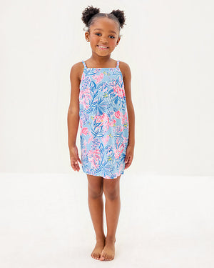 Girls Mini Kyleigh Dress - Multi Elephant Splash