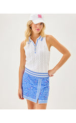 UPF 50+ Luxletic 15" Monica Skort - Sunwashed Blue Seacrets Golf
