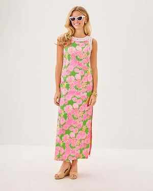 Sadie Maxi Romper - Multi Seaside Garden Overprint
