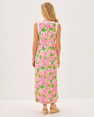Sadie Maxi Romper - Multi Seaside Garden Overprint