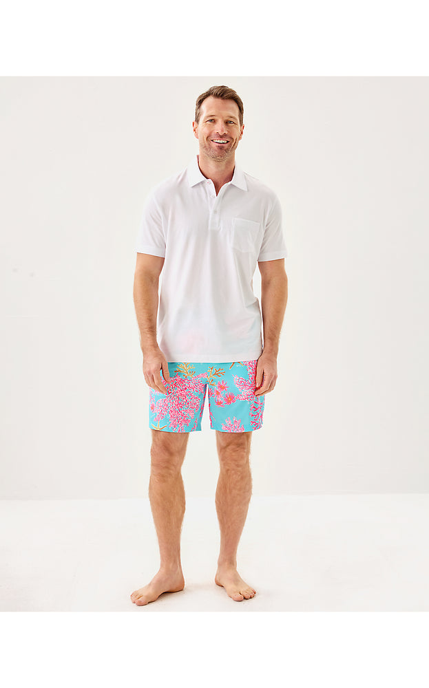 Men's Stuff Del Lago Swim Trunk - Multi Royal Coral