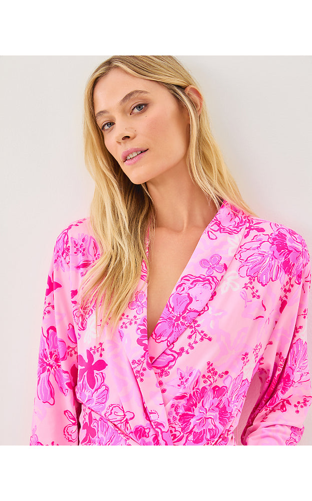 Issie Pajama Knit Robe - Parigi Pink Supporting Squad