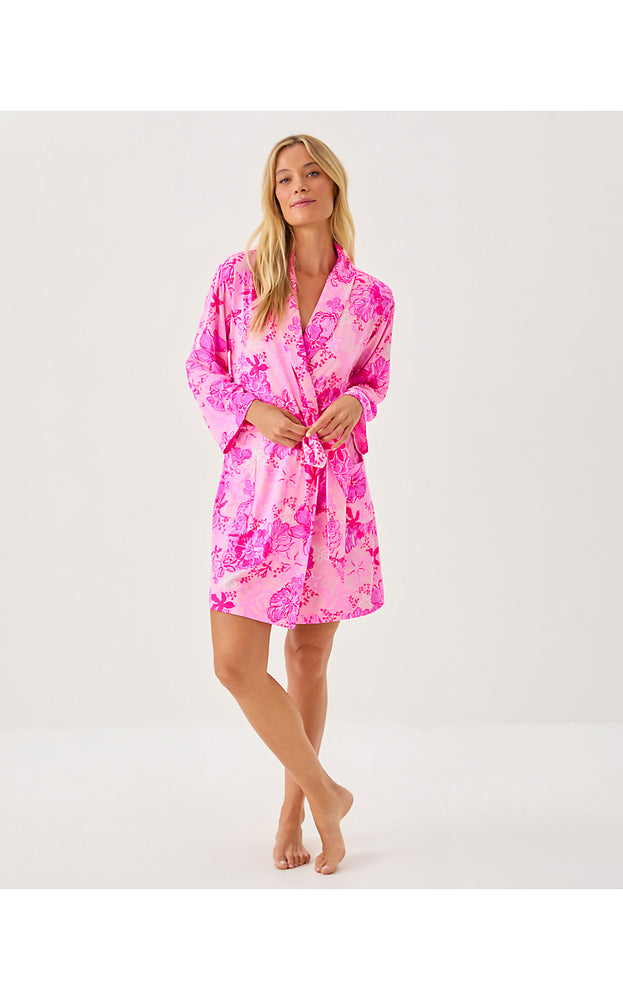 Issie Pajama Knit Robe - Parigi Pink Supporting Squad