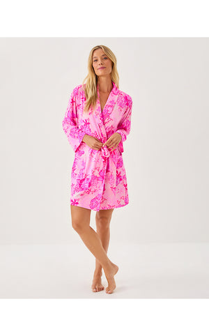 Issie Pajama Knit Robe - Parigi Pink Supporting Squad