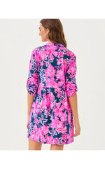 Saralyn Popover Shirtdress - Starlight Navy Once And Floral