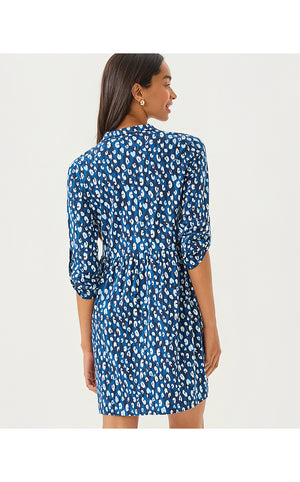 Saralyn Popover Shirtdress - Starlight Navy You're An Animal