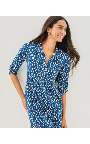 Saralyn Popover Shirtdress - Starlight Navy You're An Animal