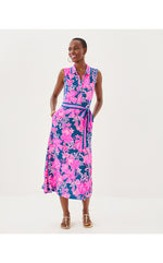 Ryland Midi Shirtdress - Starlight Navy Once and Floral Engineered