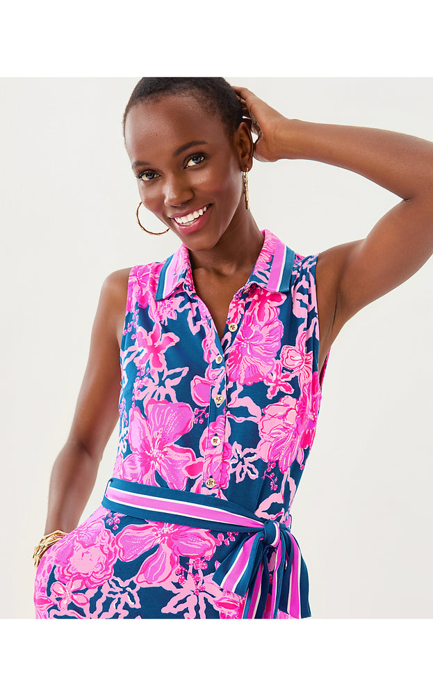 Ryland Midi Shirtdress - Starlight Navy Once and Floral Engineered