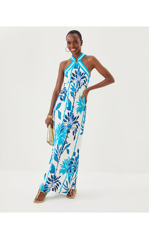 Devena Halter Maxi Dress - Coconut Oversized Swayin In The Breeze