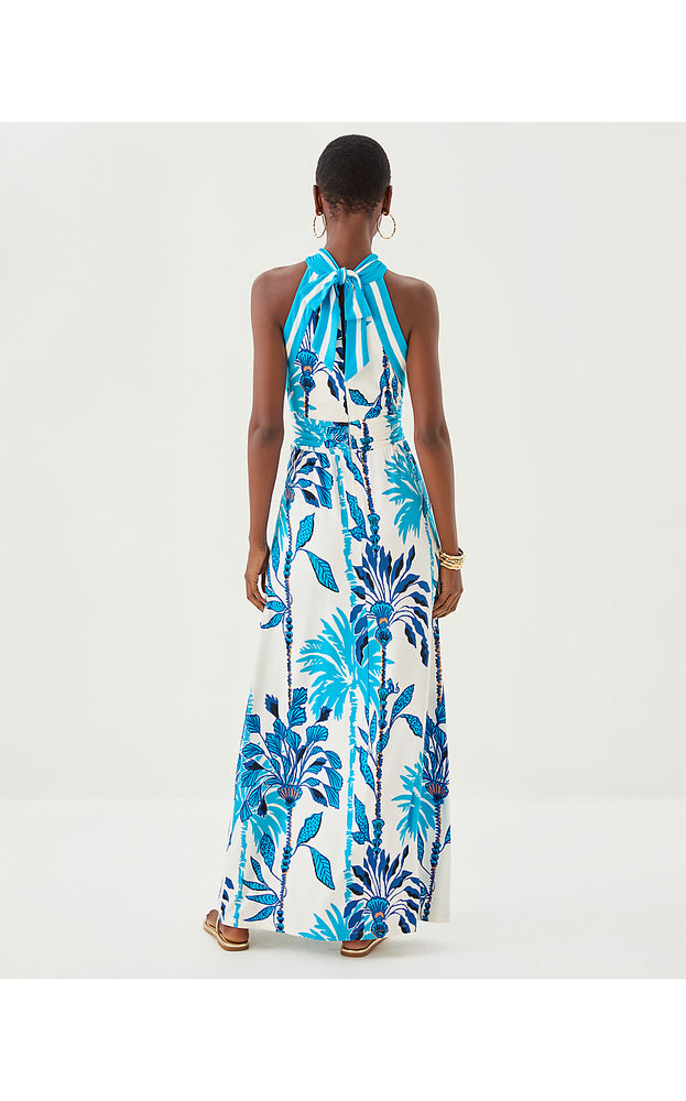 Devena Halter Maxi Dress - Coconut Oversized Swayin In The Breeze
