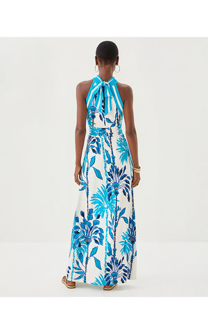 Devena Halter Maxi Dress - Coconut Oversized Swayin In The Breeze