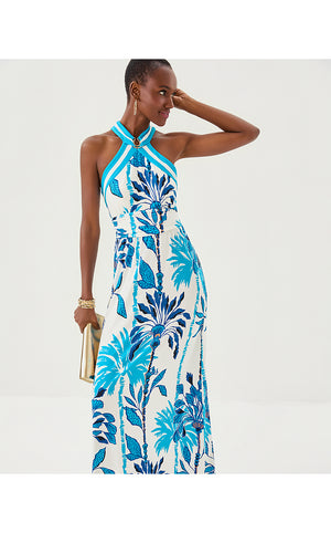 Devena Halter Maxi Dress - Coconut Oversized Swayin In The Breeze
