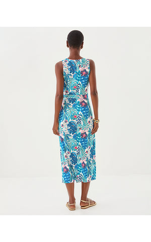 Estela Midi Dress - Breezy Aqua Best Fronds Forever