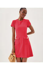 Fallon Dress - Cherry Red