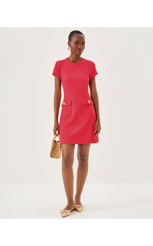 Fallon Dress - Cherry Red