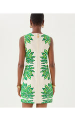 Devyn Stretch Shift Dress - Kitts Green Shady Babe Engineered Woven