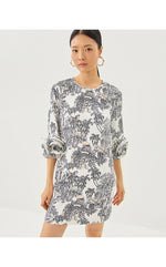 Lu 3/4 Sleeve Dress - Coconut PB Anniversary Toile