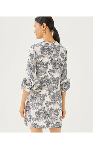 Lu 3/4 Sleeve Dress - Coconut PB Anniversary Toile