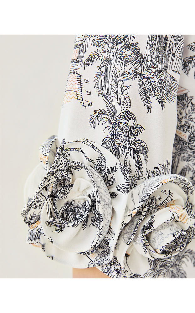 Lu 3/4 Sleeve Dress - Coconut PB Anniversary Toile