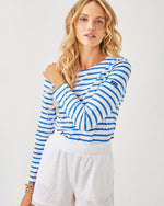 Lilly x Saint James Minquidame Tee - Azure Soleil Stripes