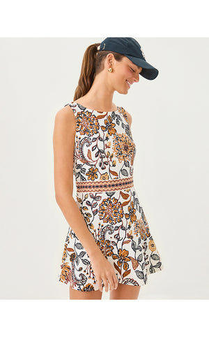 UPF 50+ Luxletic Fresh Squeeze Active Dress - Coconut Take Meowt Engineered Luxletic