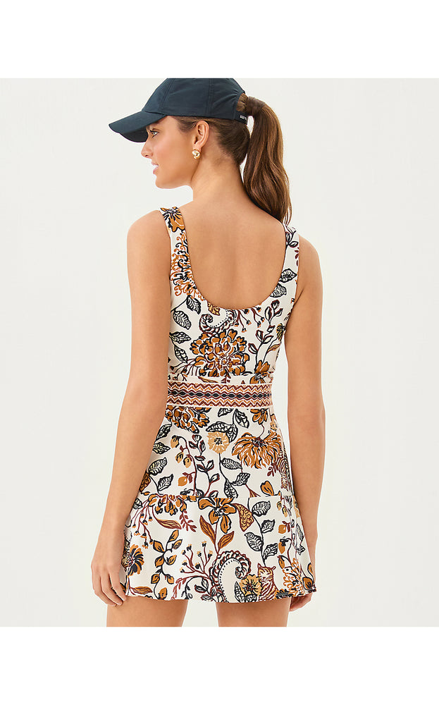UPF 50+ Luxletic Fresh Squeeze Active Dress - Coconut Take Meowt Engineered Luxletic