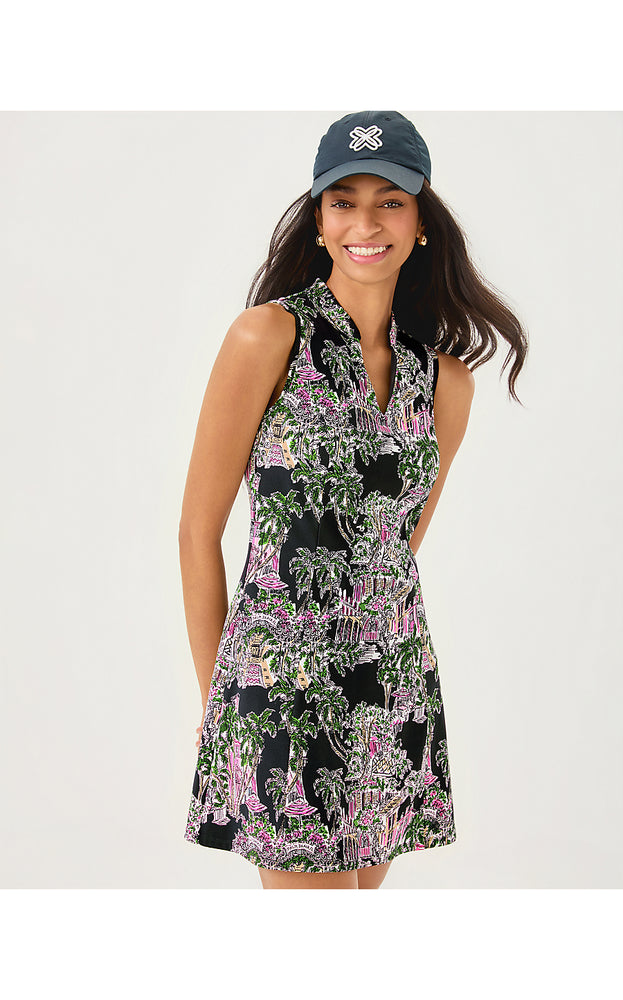 UPF 50+ Luxletic Enna Active Dress - Onyx PB Anniversary Toile