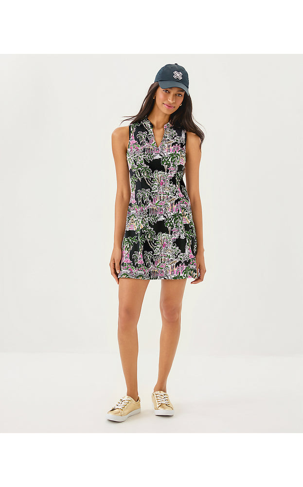 UPF 50+ Luxletic Enna Active Dress - Onyx PB Anniversary Toile