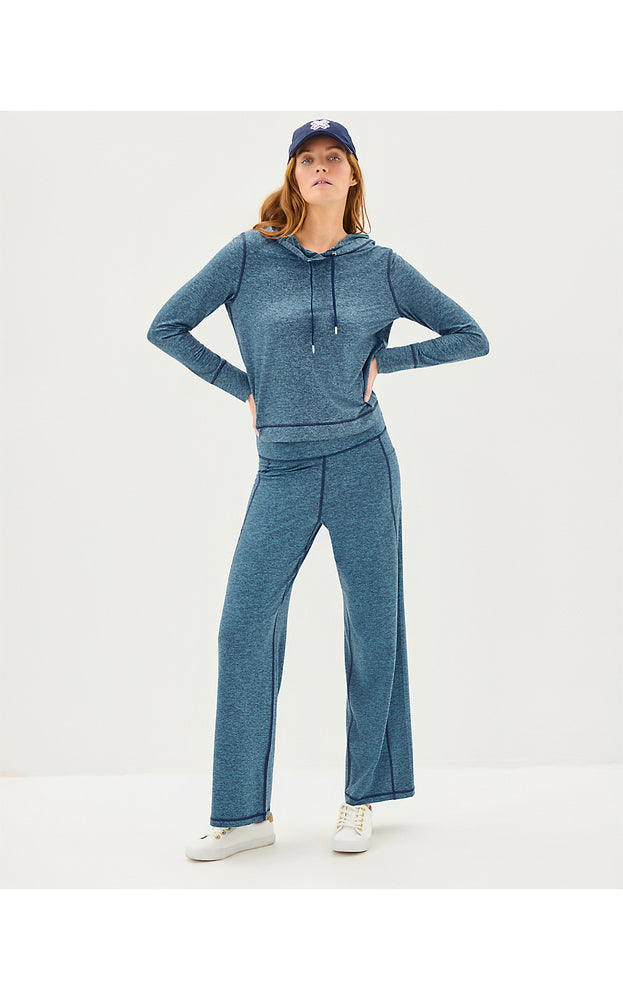 UPF 50+ 30.5" Galia High Rise Pant - Low Tide Navy X Tangier Teal