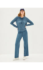 UPF 50+ 30.5" Galia High Rise Pant - Low Tide Navy X Tangier Teal