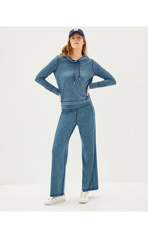 UPF 50+ 30.5" Galia High Rise Pant - Low Tide Navy X Tangier Teal