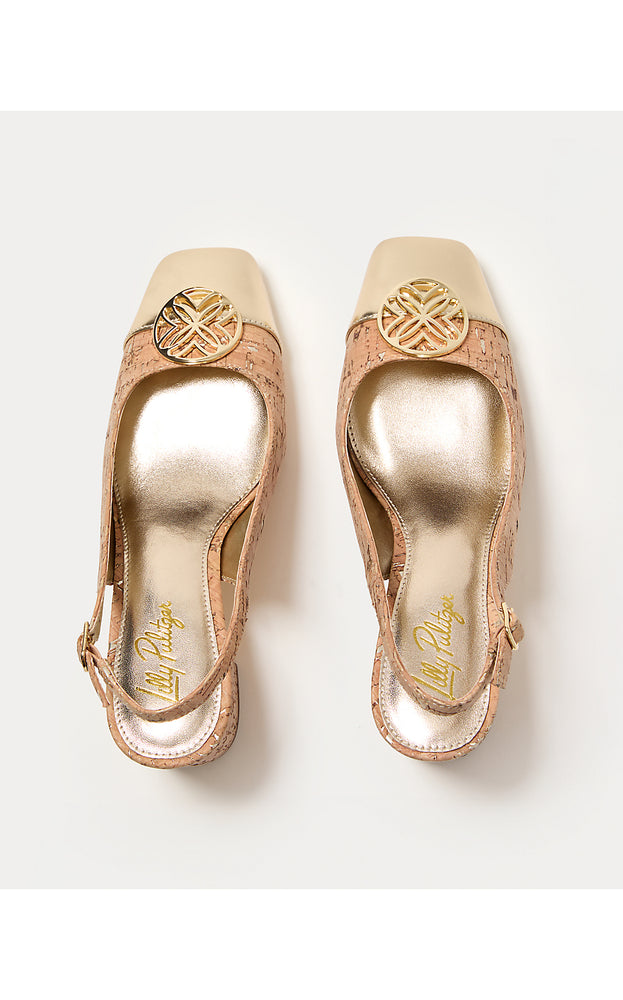 Mari Cork Slingback Pump - Natural