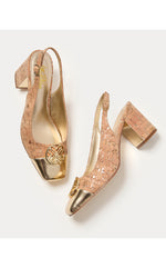 Mari Cork Slingback Pump - Natural