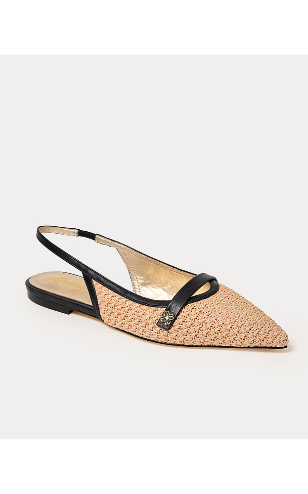 Malia Raffia Slingback Shoe - Sunbaked Tan