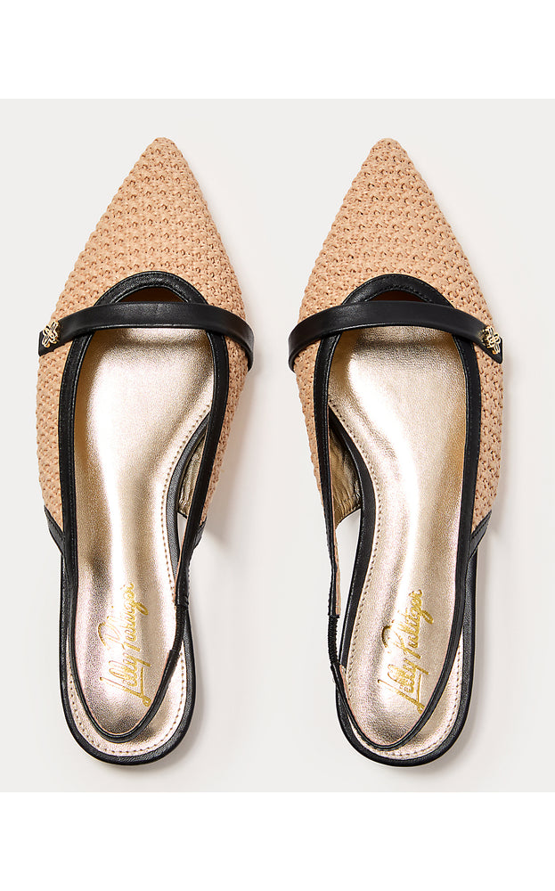 Malia Raffia Slingback Shoe - Sunbaked Tan