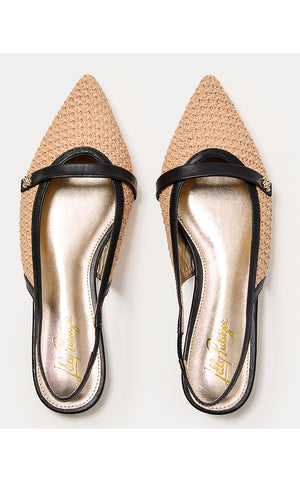 Malia Raffia Slingback Shoe - Sunbaked Tan