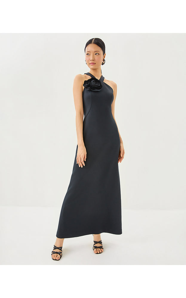 Gianna Halter Maxi Dress - Noir