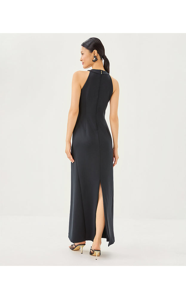 Gianna Halter Maxi Dress - Noir